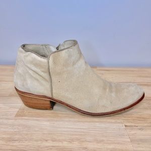 Sam Edelman Gold Suede Ankle Boots
